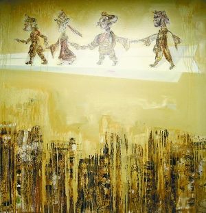 《西游记》 作者：周进 尺寸：150×150CM
