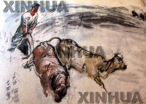 图为组画之一《开垦黑土地》（6月6日摄）。新华社记者 陈梦阳 摄