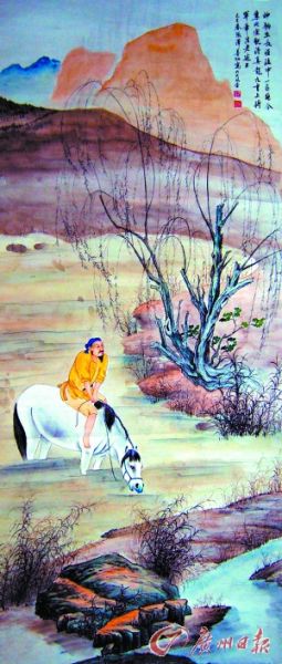 《驯马图》（张善子）。