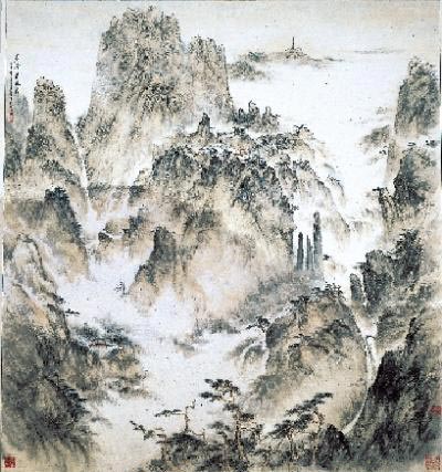 裴家同作品《黄域胜境图》。