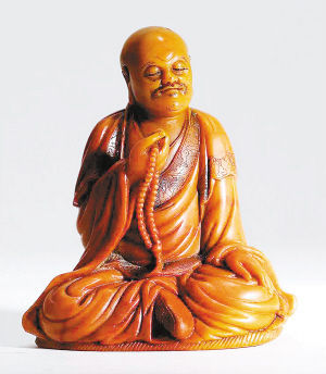 清代寿山石雕罗汉像