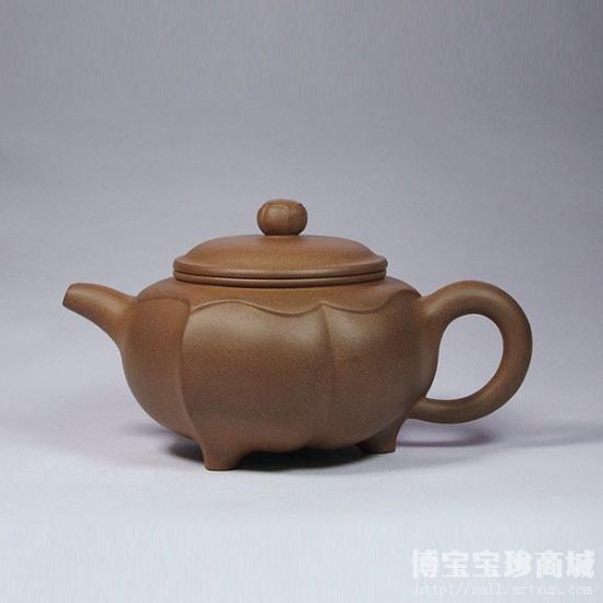 宜兴紫砂壶吴君兰手制阴阳筋纹器筋囊如意壶