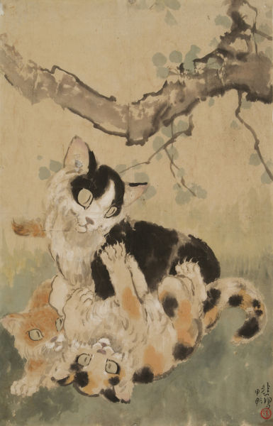 徐悲鸿--猫戏图