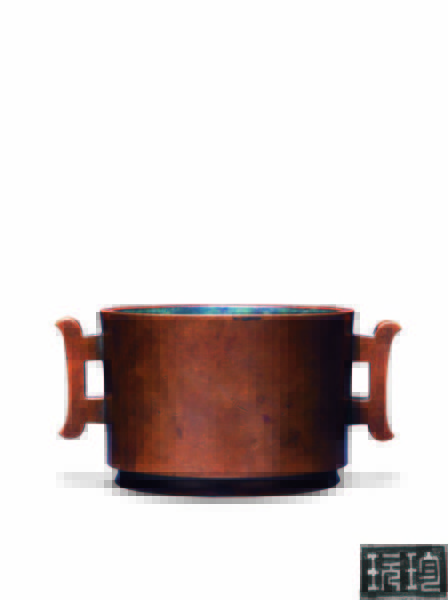筒式戟耳炉 17世纪 H 6.2 cm  D 9.2 cm  W 1065 g