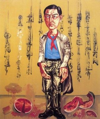 曾梵志的《自画像》很可能破上个月张晓刚作品的记录（图片：佳士得）