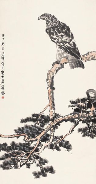 徐悲鸿(1895-1953)英雄图 纸本立轴 1936年作
