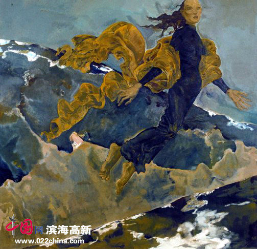 “Since1996当代艺术藏品展”作品：　夏俊娜 《青春年华》 创作年份：1996年 布面油画 180厘米×180厘米
