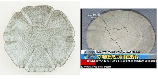 根据资料图片和中央各电视台公布的损坏件图片对比