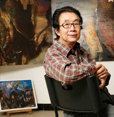 蔡居，抽象画艺术家，美国国际现代水墨学会副主席