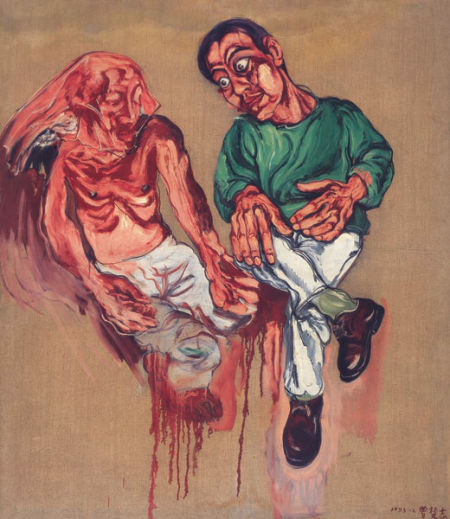 曾梵志《无题》布面油画 150x130cm 1993年