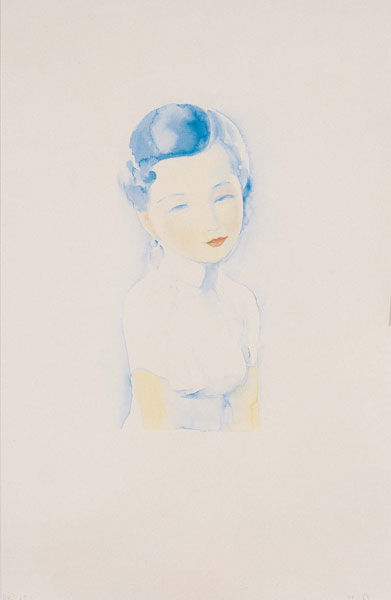 刘野《阮玲玉》水彩纸本 100×65厘米 2004年