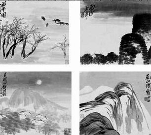 齐白石《山水册》局部。嘉德供图