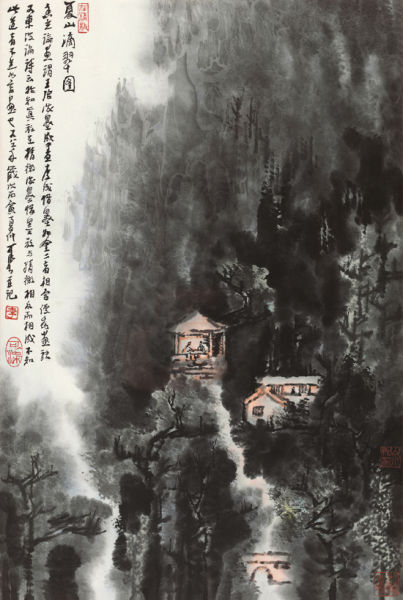 夏山滴翠图