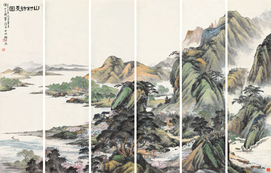 山村访友图通景