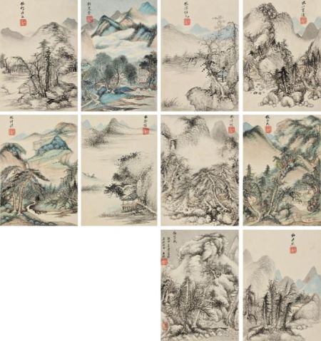 王鉴《仿宋元各家册》