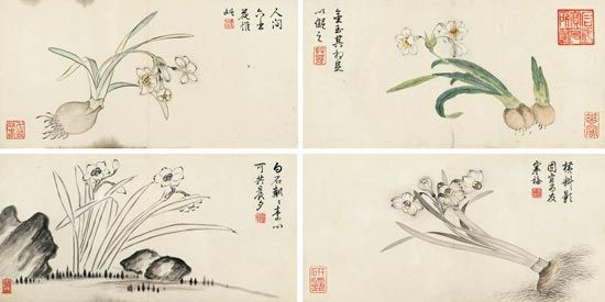 乾隆《水仙四帧》