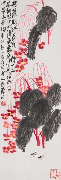 齐白石《海棠秋趣》