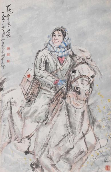 黄胄《飞雪迎春》