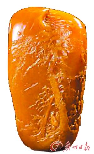 “赤壁夜游”田黄石摆件