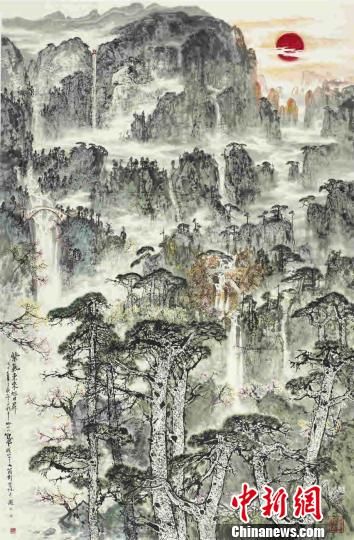 刘宝纯的《泰山旭日》。