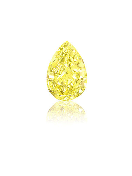 110.03克拉“The Sun-Drop Diamond”鲜彩黄巨钻 1128.25万瑞士法郎 2011年日内瓦苏富比秋拍