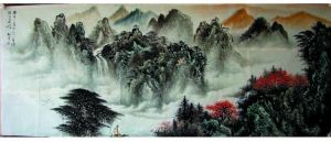 黎雄才八尺巨幅山水