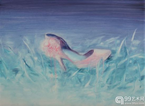 郑越 粉色高跟鞋 60×45cm 布面油画 2011