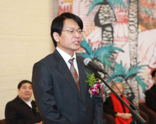 马欣乐在展览开幕式上即兴感言