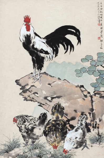 徐悲鸿《四吉图》
