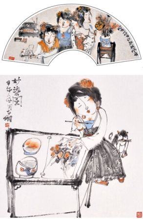 于明水墨人物画