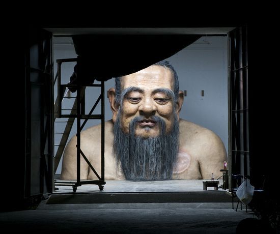 张洹个展中的孔子作品
