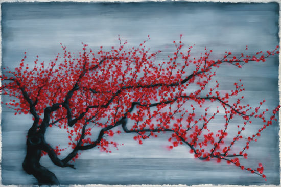 张晓刚布面油画《红梅》