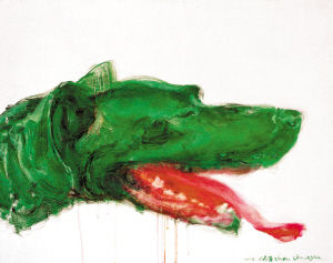 周春芽 《绿狗》 2004