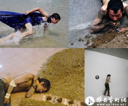 行为艺术家刮子(刘成瑞)说：