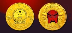 脸谱5盎司彩色金币