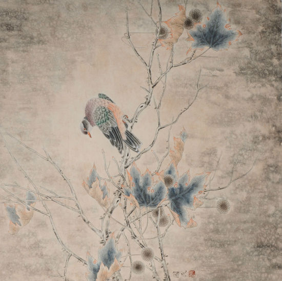 李国民《疏影临风》---68×68cm