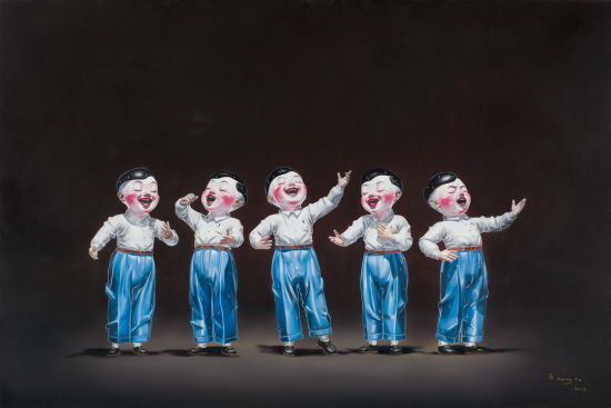 黄引   合唱团NO.3 布面油画   100X150cm 2013
