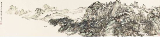 洪波作品《锦江泛舟图》