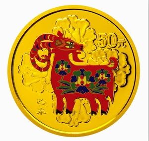 彩金羊背面