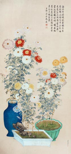 钱维城《盛菊图》
