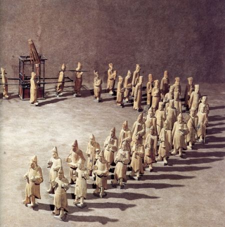 1960年黄浦区肇嘉浜路潘允?墓出土明代木仪仗俑群