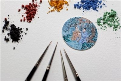 Blancpain宝珀微绘珐琅粉末。